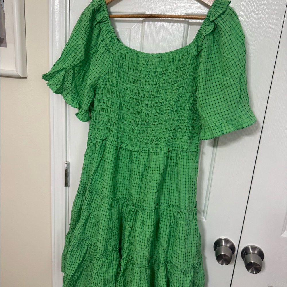 Davi & Dani Vibrant Green Textured Dress NWT - Picture 8 of 11